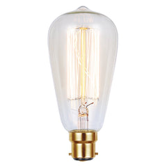 Vintage Filament ST64 dimmable 25W B22 Warm White Globe