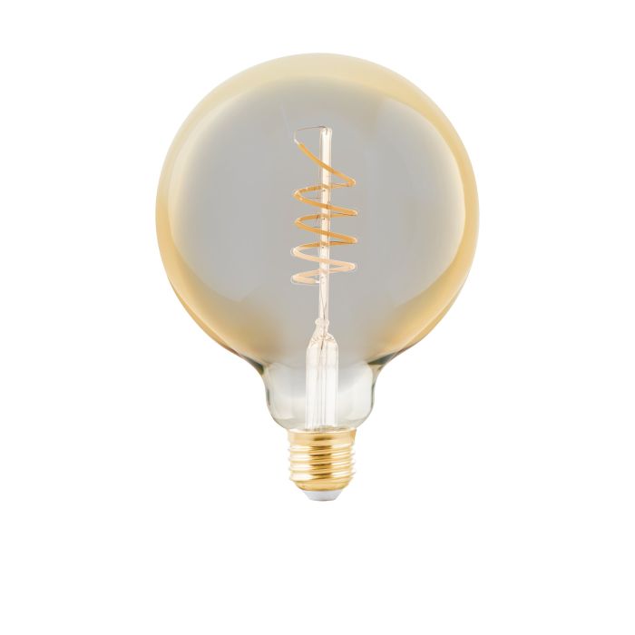 LED Amber Spiral G125 4W E27 Warm White Globe