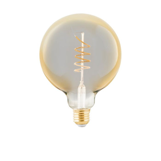 LED Amber Spiral G125 4W E27 Warm White Globe