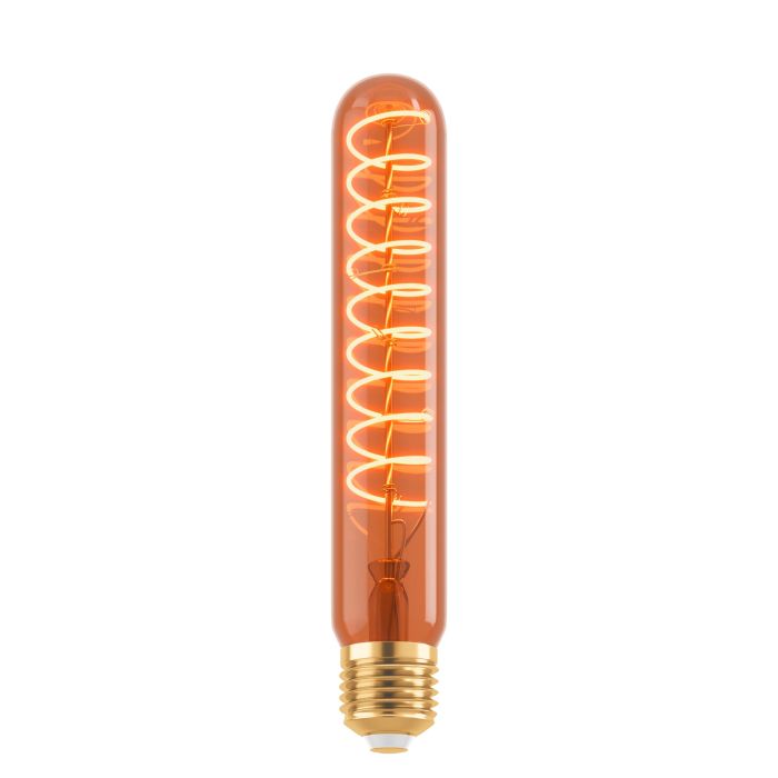 LED Copper Spiral T30 4W E27 Warm White Globe