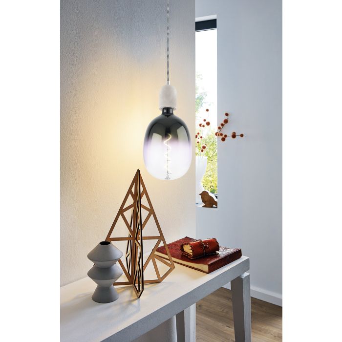 LED Giant Purple Spiral T180 4W E27 Warm White Globe