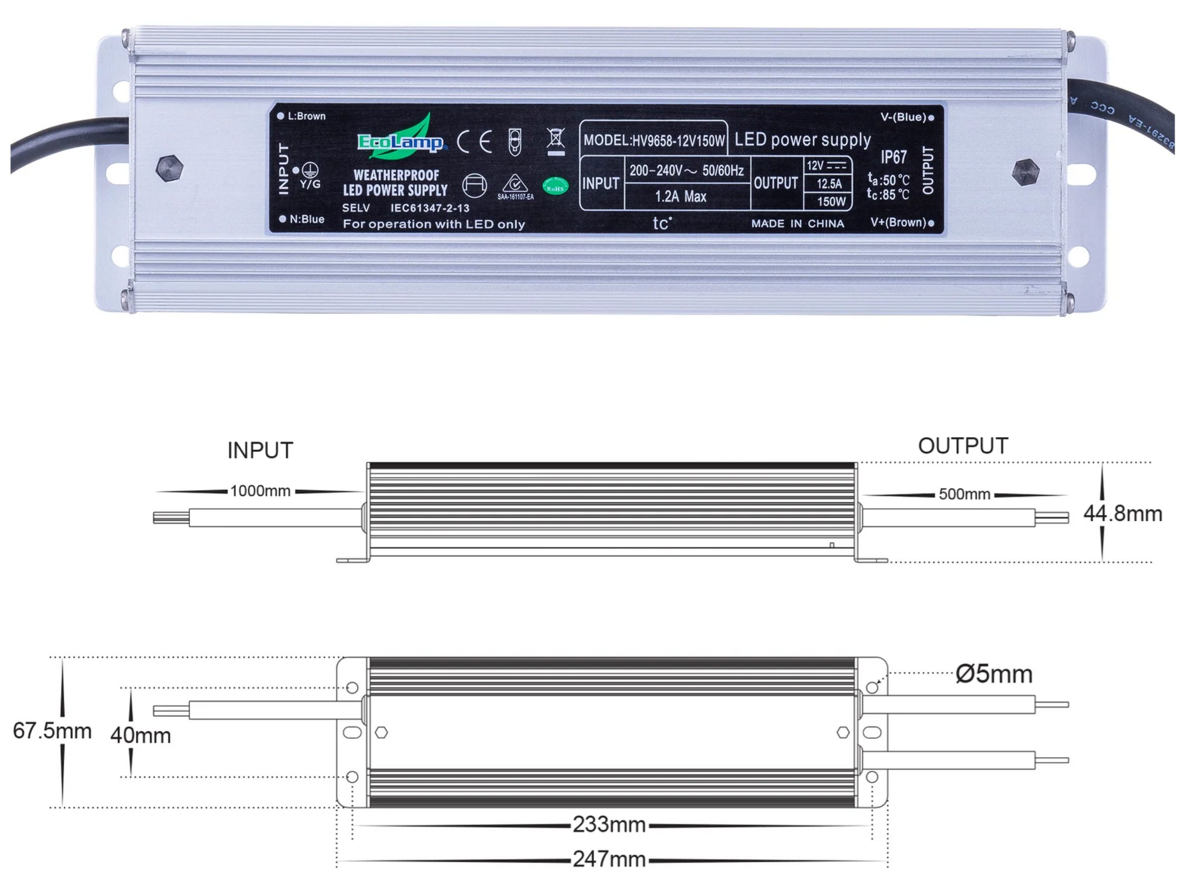 12v Weatherproof LED Driver