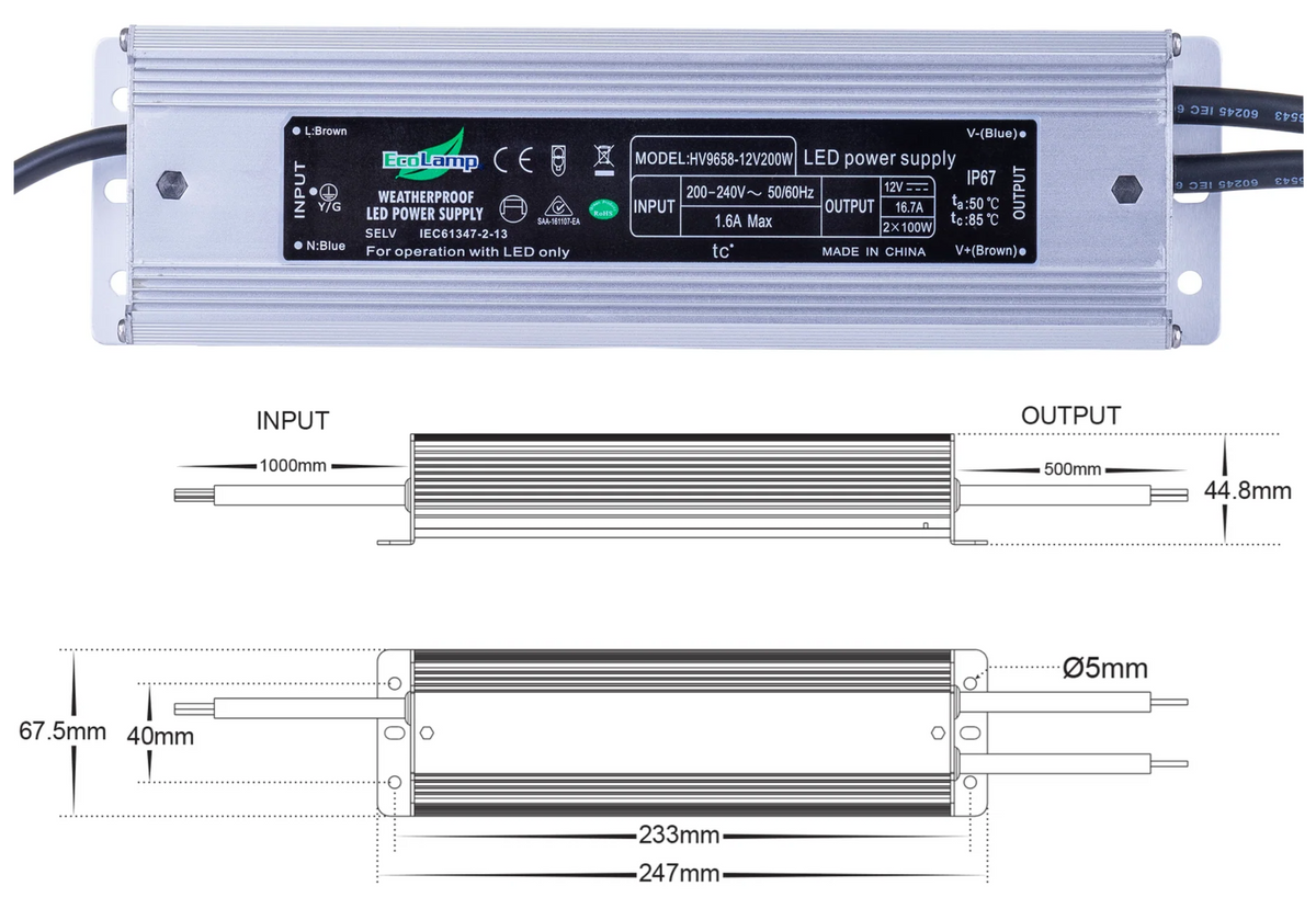 12v Weatherproof LED Driver