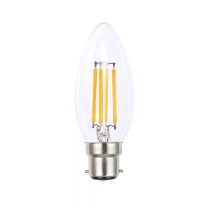 LED Filament Fancy Candle Dimmable 4W B22 Globe