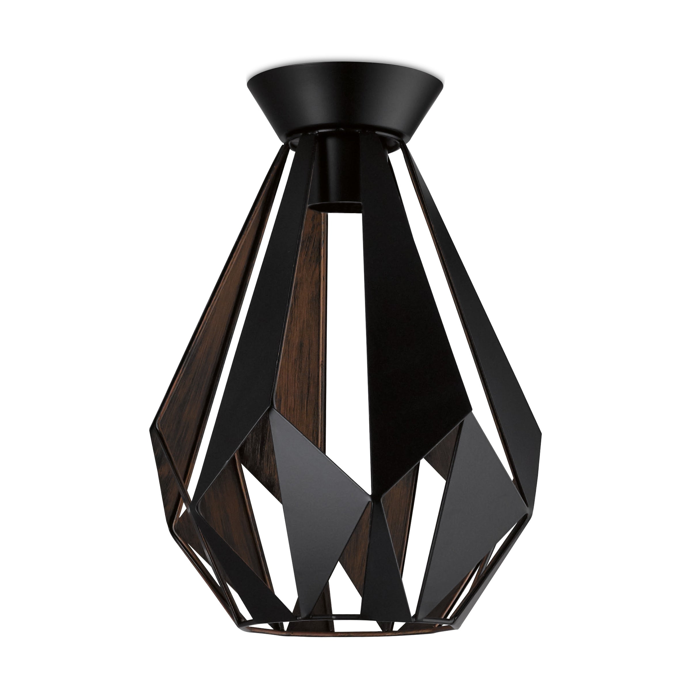 Carlton 1 DIY Ceiling Light Black &; Copper