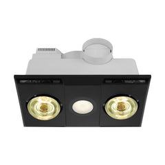 Heatflow 2 3-in-1 Exhaust Fan Black