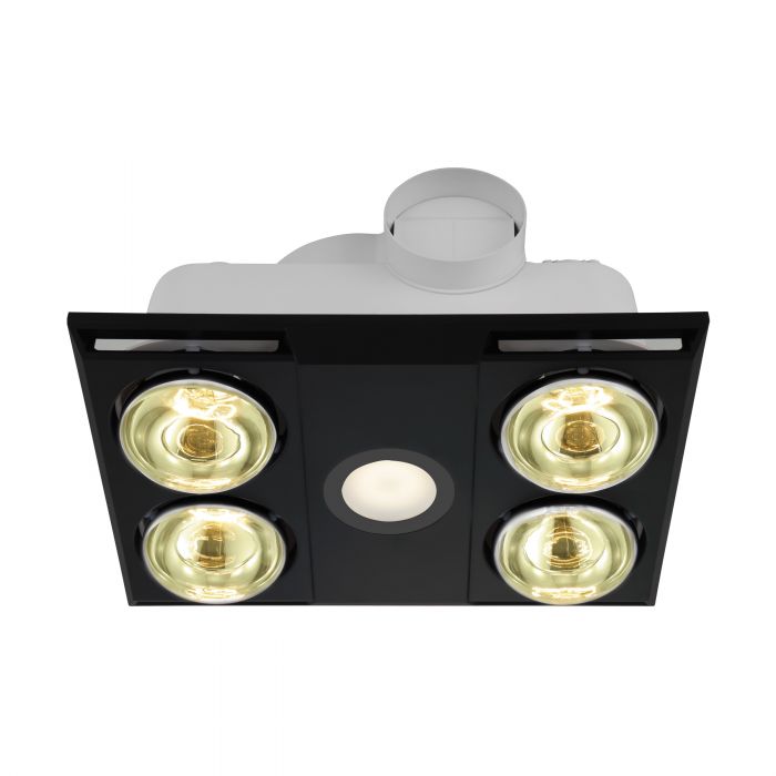 Heatflow 4 3-in-1 Exhaust Fan Black