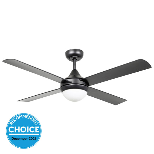 Stradbroke 48" DC Ceiling Fan Black E27 Light