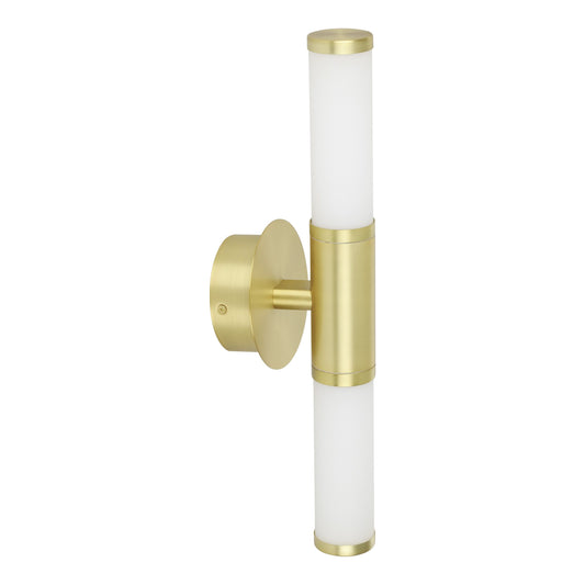 Palmera 1 2LT Vanity Wall Light Brushed Brass