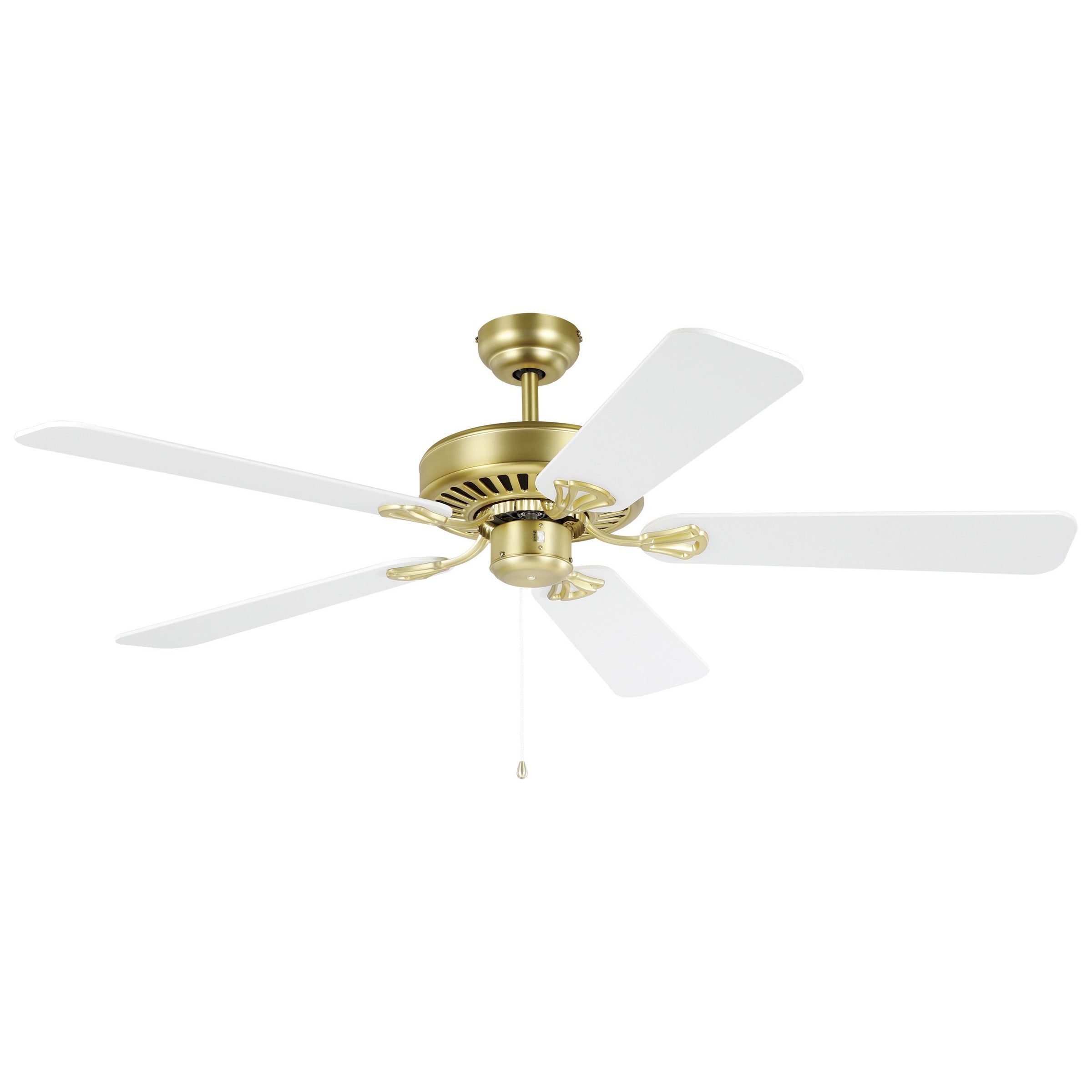 Waikiki 52" AC Ceiling Fan Matt Brass & White