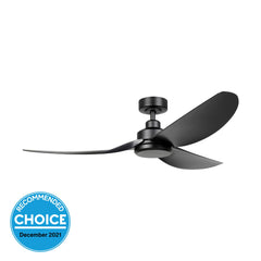Torquay 56" DC Ceiling Fan Black NO LIGHT