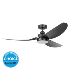 Torquay 56" DC Ceiling Fan with LED Light Black