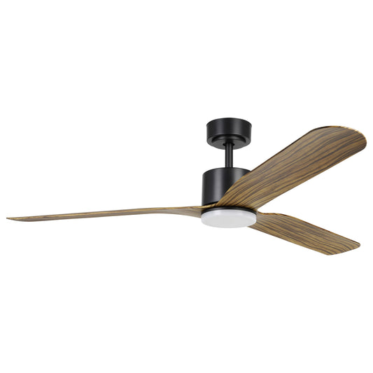 Iluka 60" DC Ceiling Fan Black & Walnut with LED Light