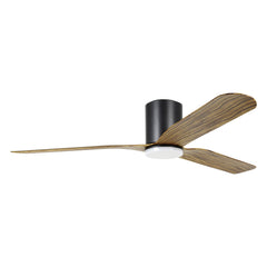 Iluka Hugger 60" DC Ceiling Fan Black & Walnut with LED Light