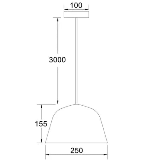 Pastel Dome 1LT Pendant Grey