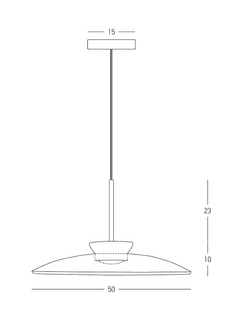 Aither 50cm Glass LED Pendant