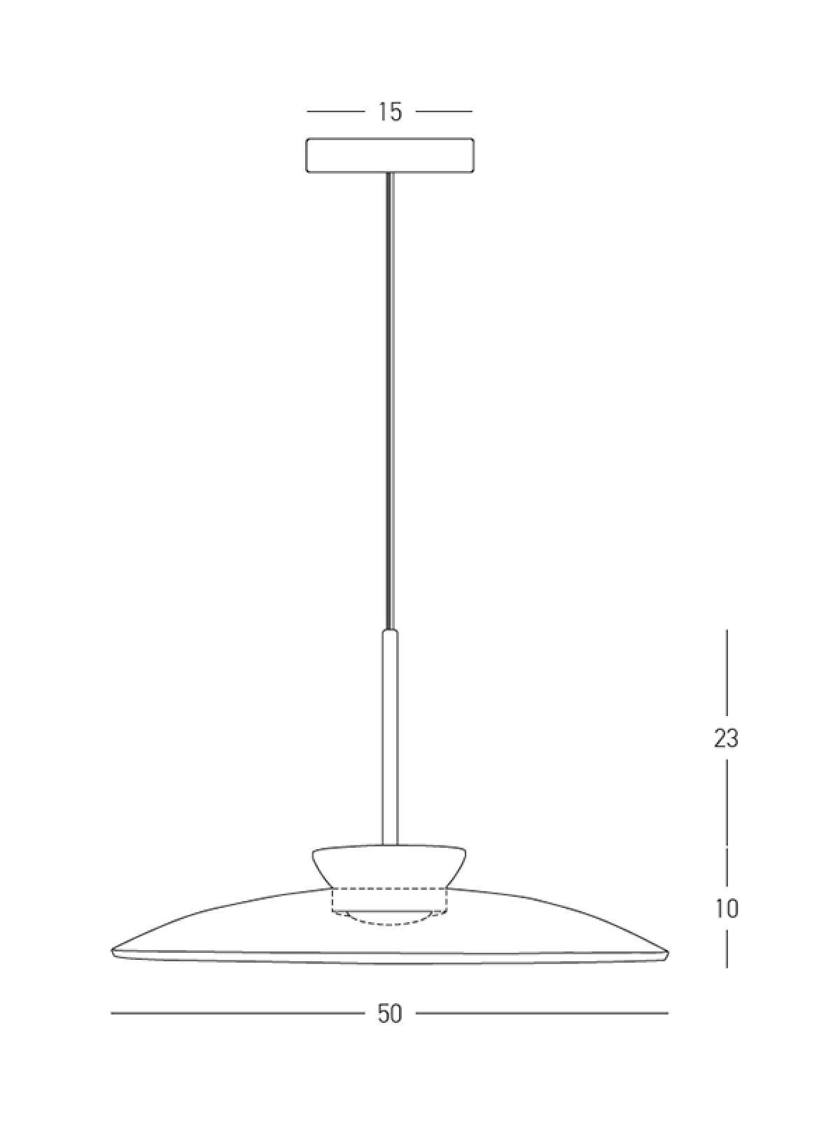 Aither 50cm Glass LED Pendant