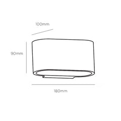 Olympia Ellipse Gypsum Wall Light