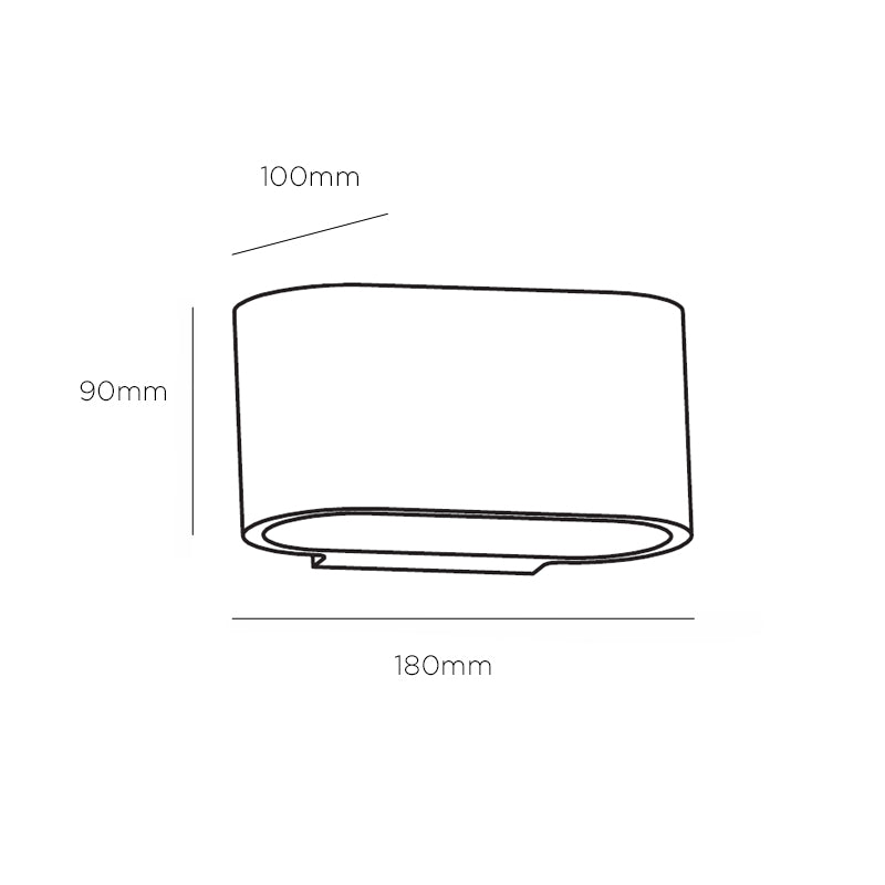 Olympia Ellipse Gypsum Wall Light