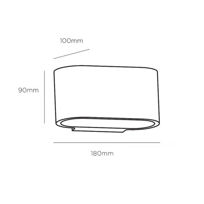 Olympia Ellipse Gypsum Wall Light
