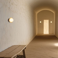 Petra Orb Travertine Wall Light
