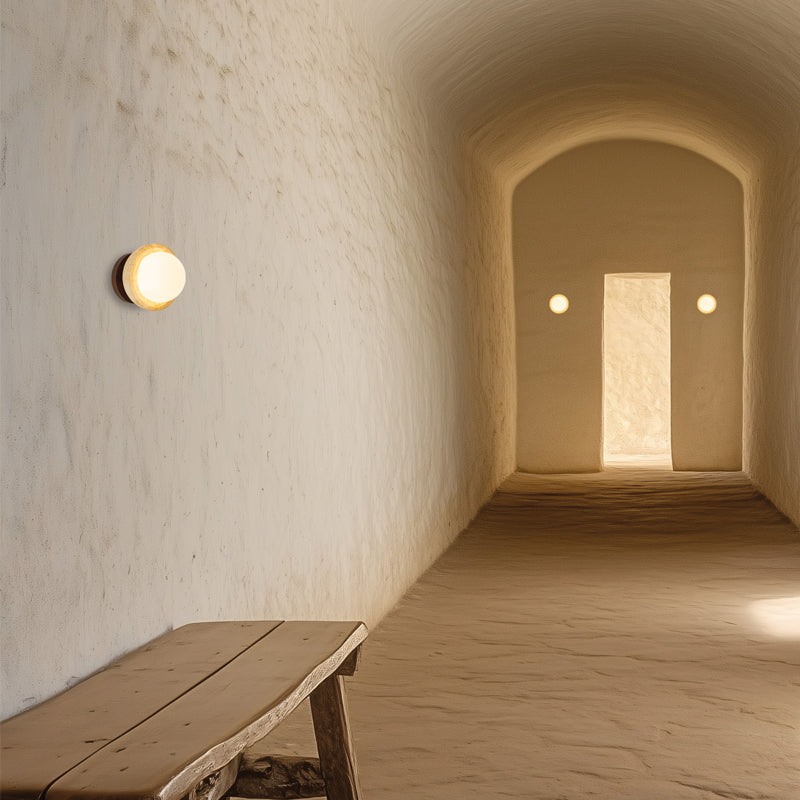 Petra Orb Travertine Wall Light