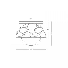 Petra Orb Travertine Wall Light