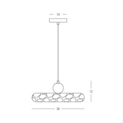 Petra 30 Travertine LED Pendant