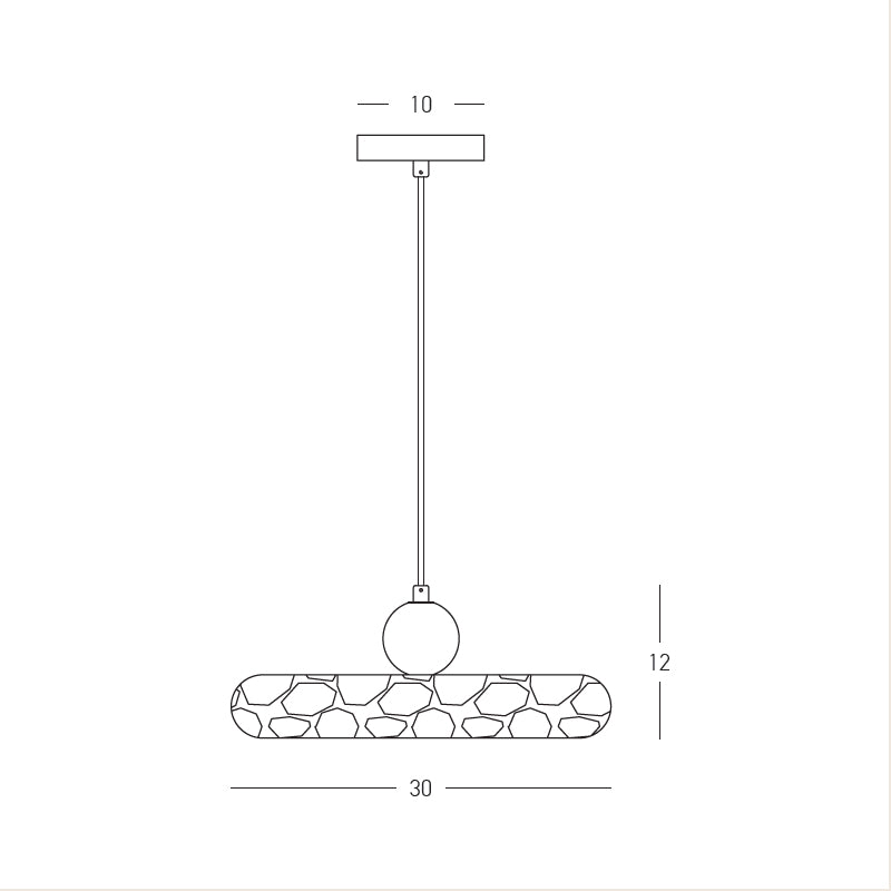 Petra 30 Travertine LED Pendant