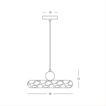 Petra 30 Travertine LED Pendant