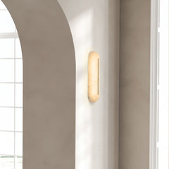 Zeus Curve Alabaster LED Wall Light