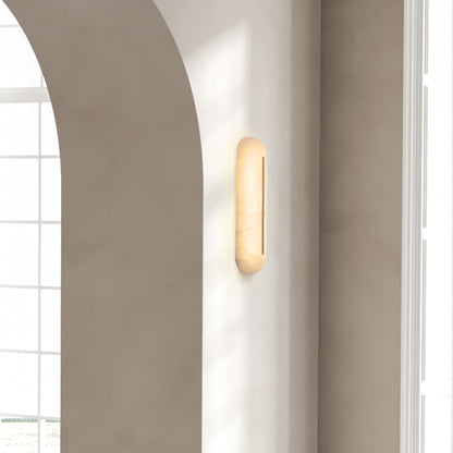 Zeus Curve Alabaster LED Wall Light
