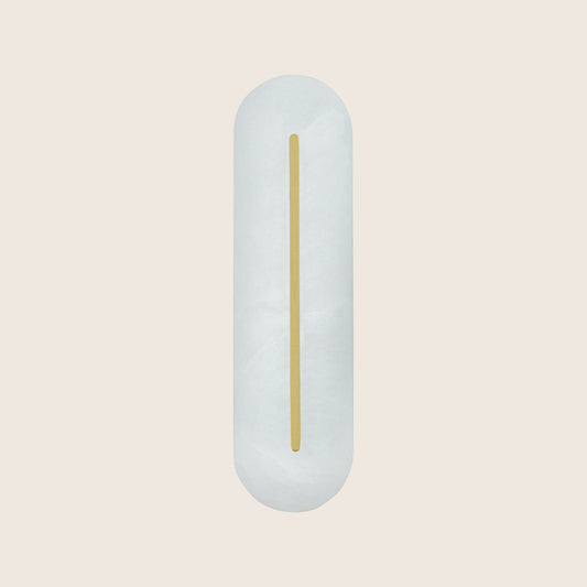 Zeus Curve Alabaster LED Wall Light