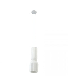 Doric Ribbed Clay Pendant