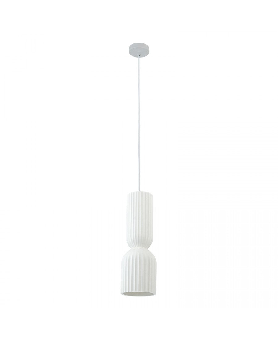 Doric Ribbed Clay Pendant