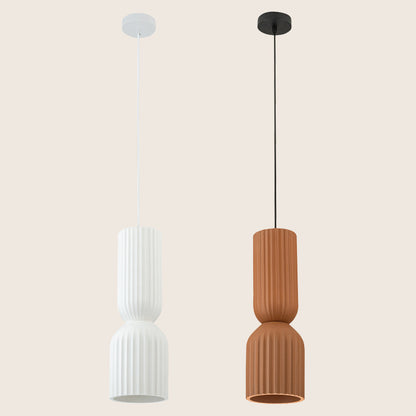 Doric Ribbed Clay Pendant