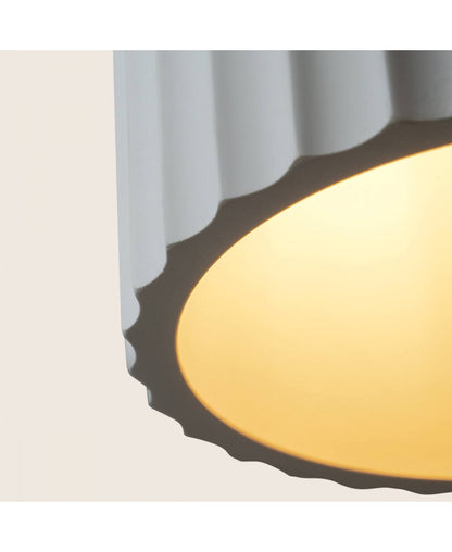 Doric Ribbed Clay Pendant