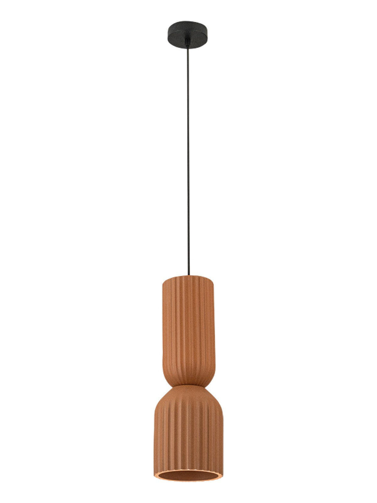 Doric Ribbed Clay Pendant