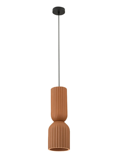 Doric Ribbed Clay Pendant
