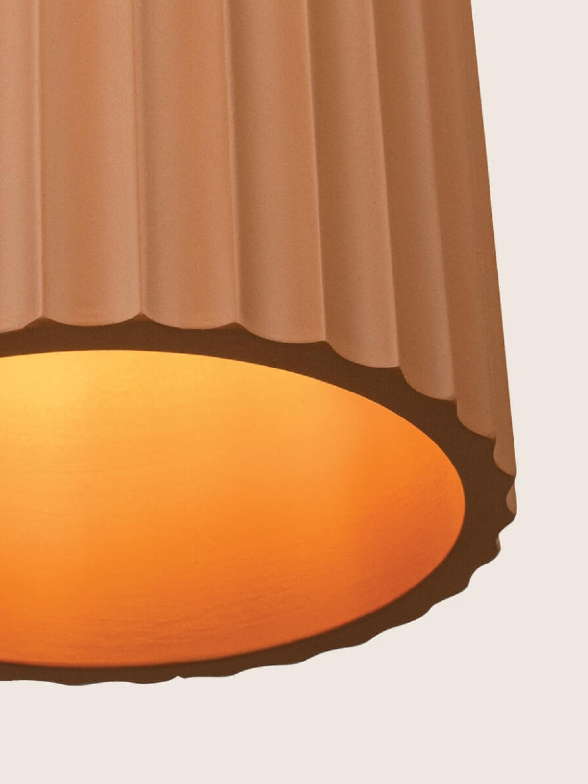 Doric Ribbed Clay Pendant
