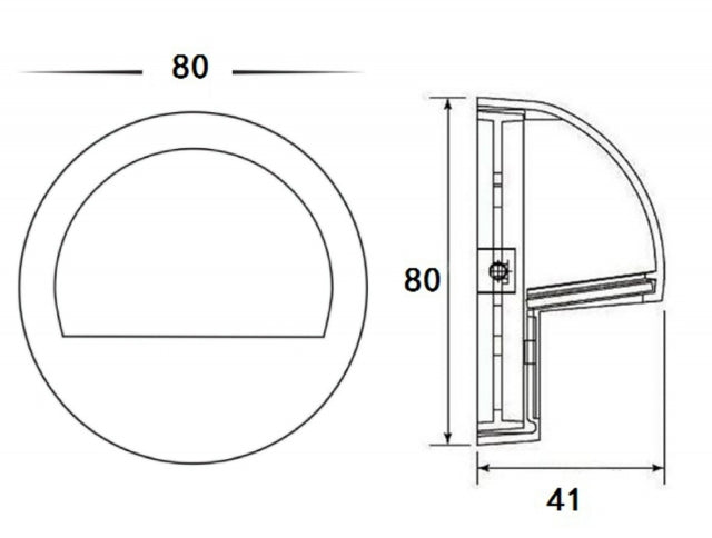 PDL1100 Eyelid Surface Mounted Step Light 12V