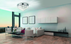 Valparaiso 1 Close to Ceiling Light Medium Chrome