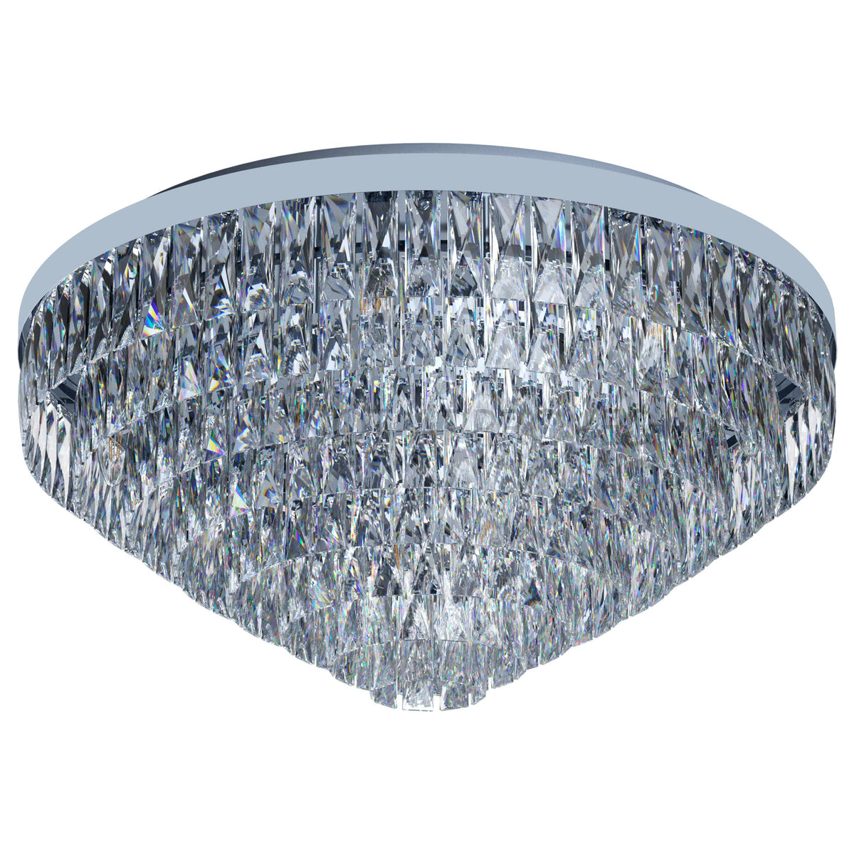 Valparaiso 1 Close to Ceiling Light Large Chrome