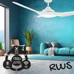 Raven RWS 64" DC Ceiling Fan White