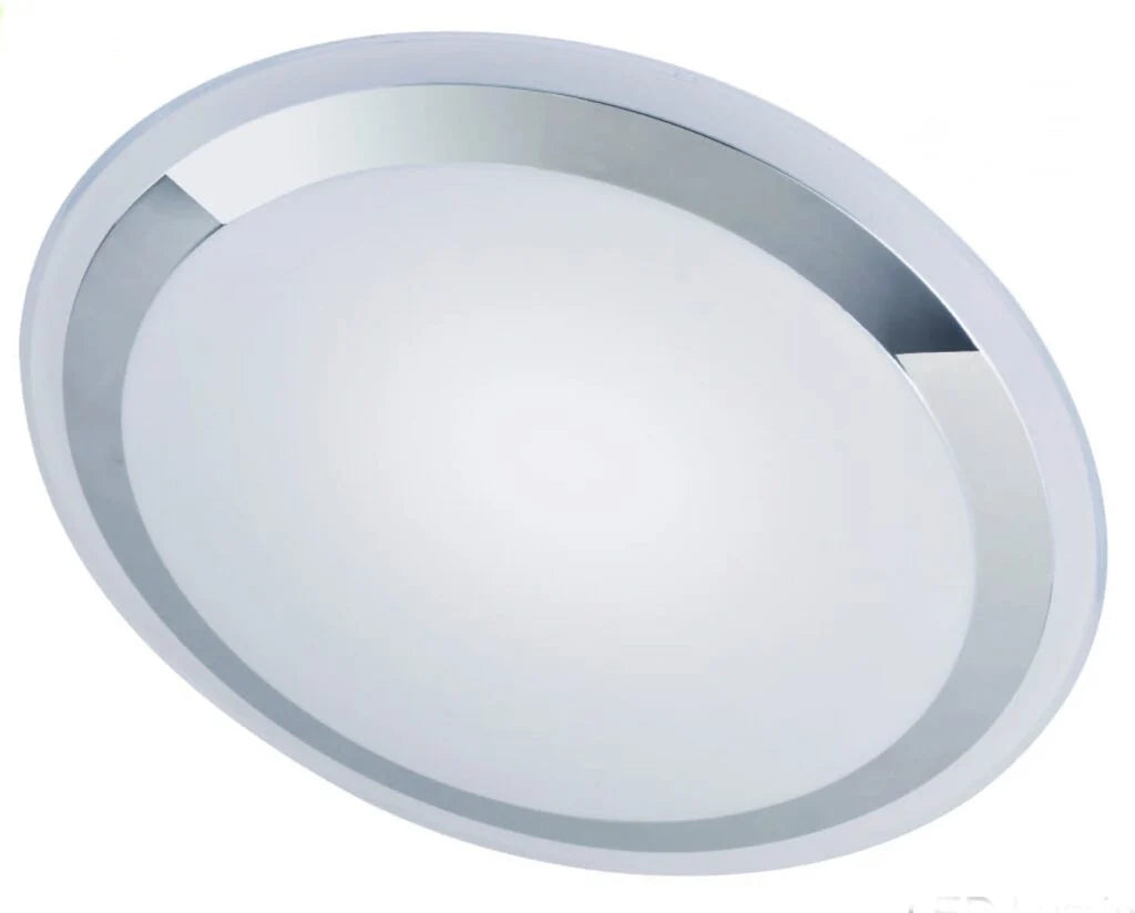 Saturn Medium 30W Tri-Colour LED Oyster Chrome