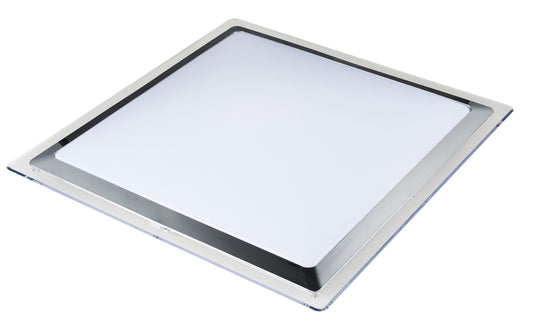 Saturn Square Small 24W Tri-Colour LED Oyster Chrome