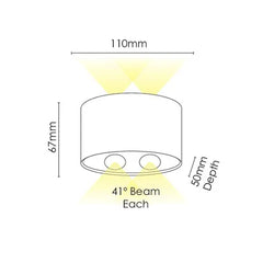 Opula 2 Wall Light White 3000k