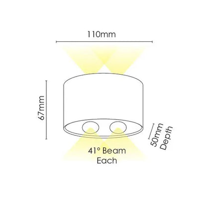 Opula 2 Wall Light White 3000k