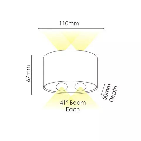Opula 2 Wall Light White 5000k