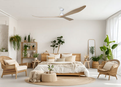 Currumbin 100" DC Ceiling Fan White & Natural
